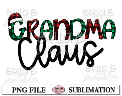 Grandma Claus Sublimation Design