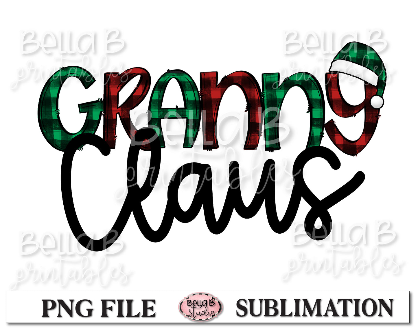 Granny Claus Sublimation Design
