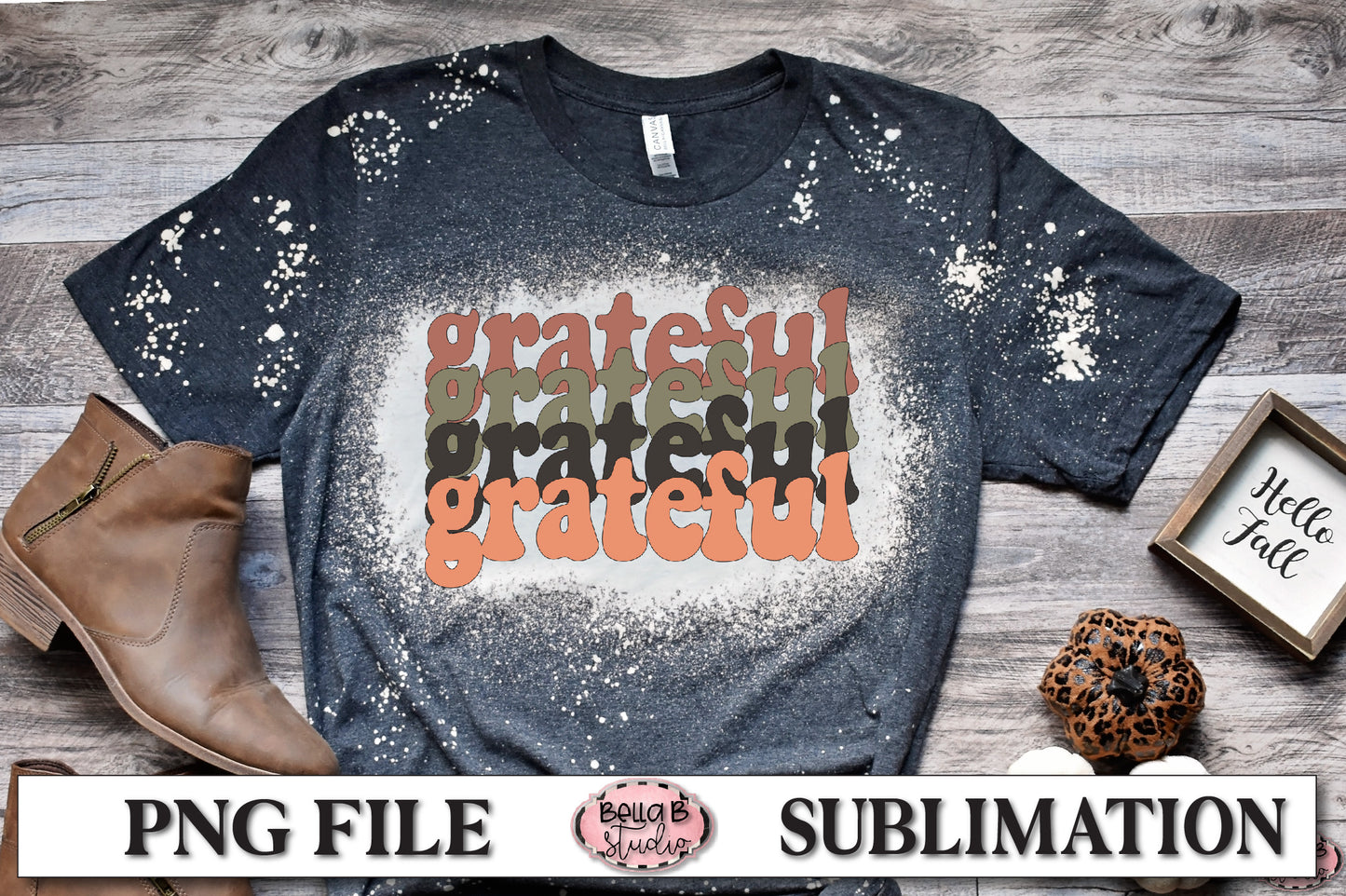 Retro Grateful Sublimation Design