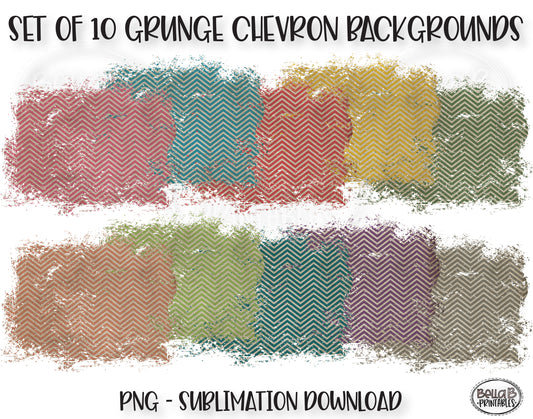 Dirty Grunge Chevron Sublimation Background Bundle, Backsplash