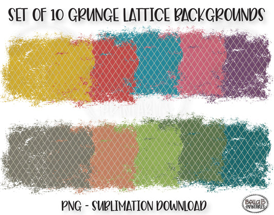 Dirty Grunge Lattice Sublimation Background Bundle, Backsplash