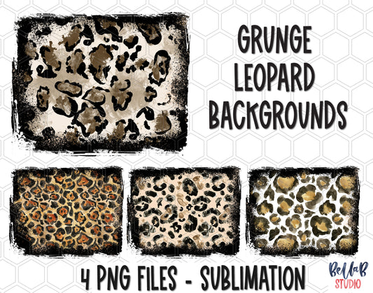 Grunge Leopard Sublimation Background Bundle, Backsplash