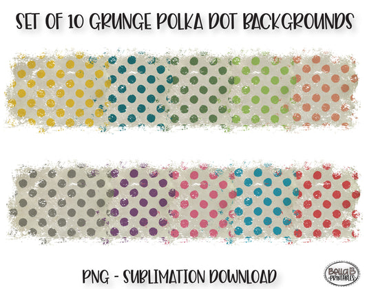 Dirty Grunge Polka Dot Sublimation Background Bundle, Backsplash