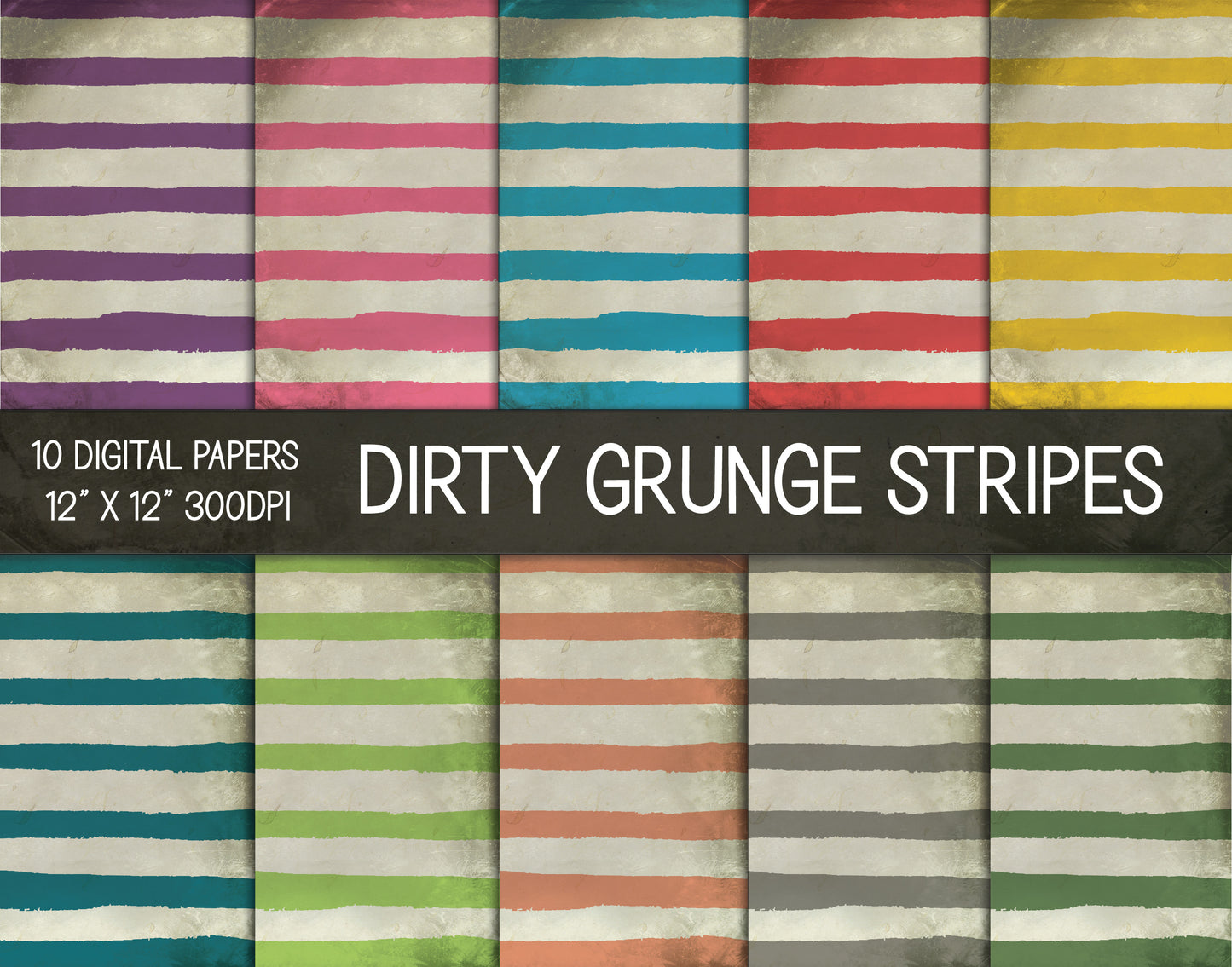 Dirty Grunge Striped Digital Papers, Grunge Texture Paper