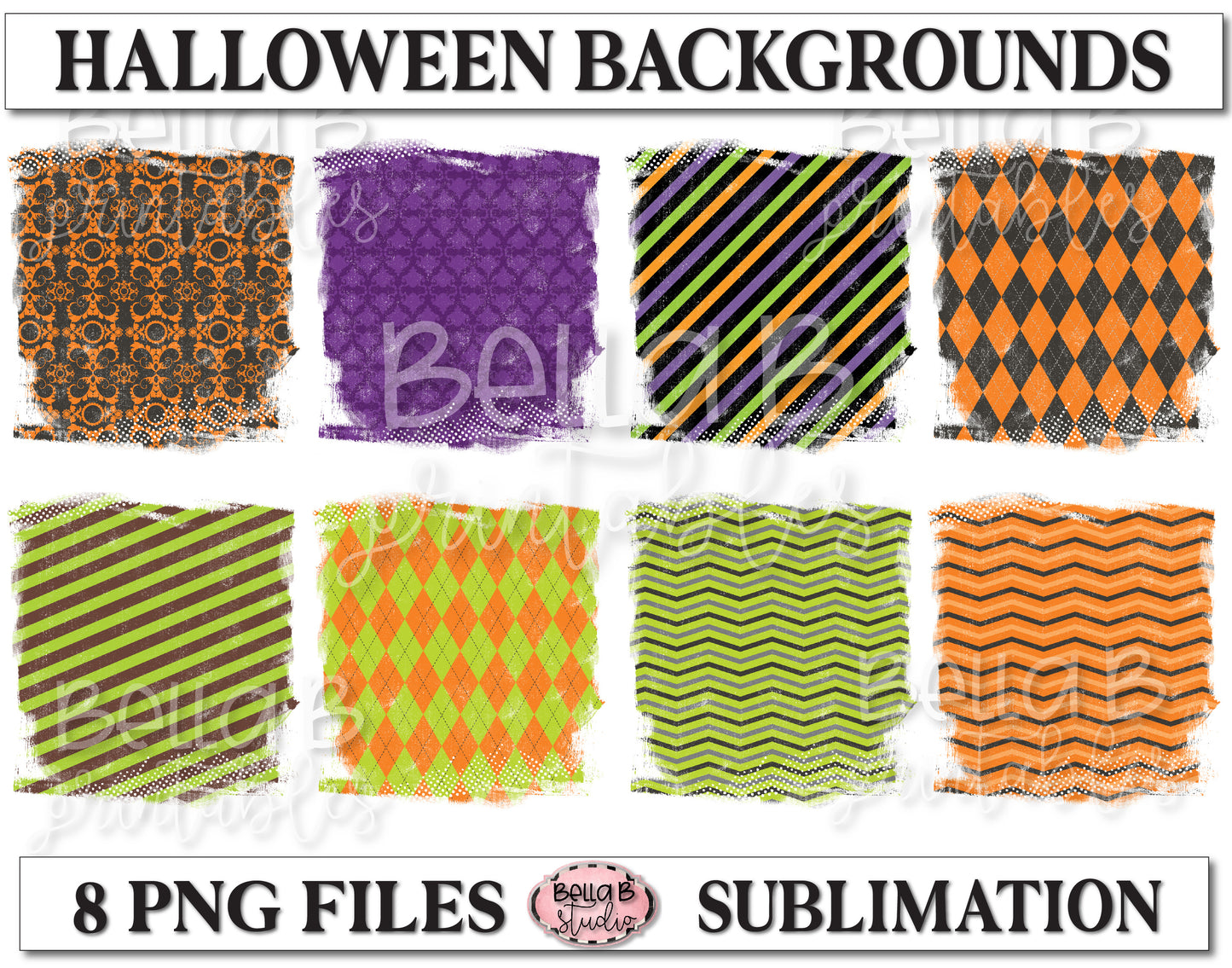 Halloween Sublimation Background Bundle, Backsplash