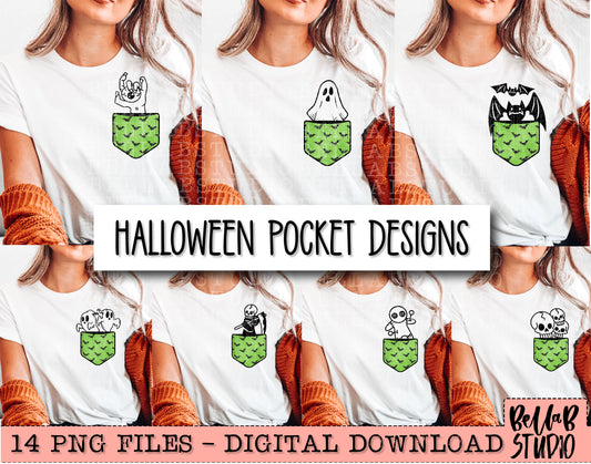 Halloween Pocket Designs PNG Bundle