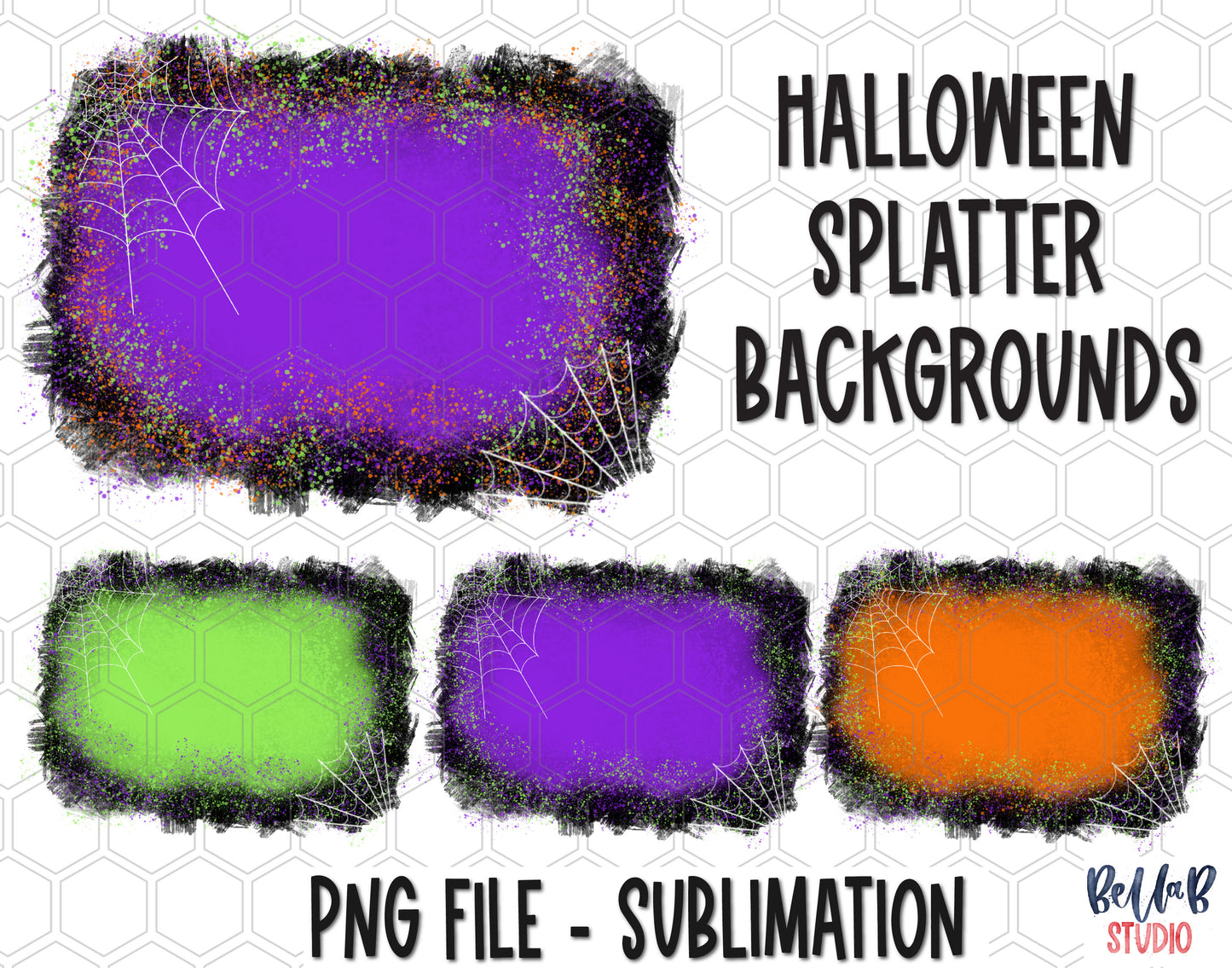 Halloween Splatter Sublimation Background Bundle