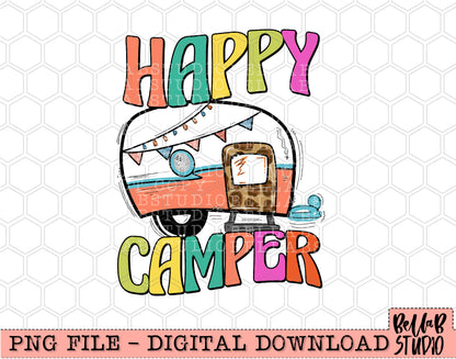 Happy Camper Sublimation Design