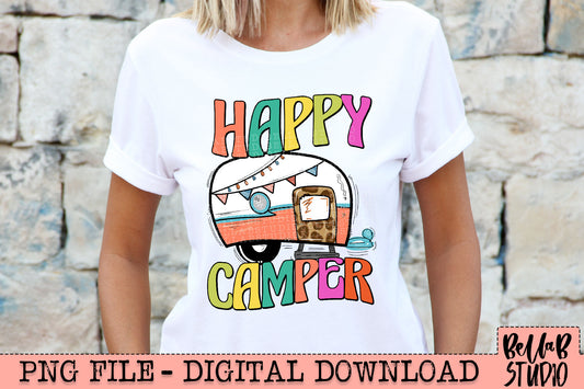 Happy Camper Sublimation Design