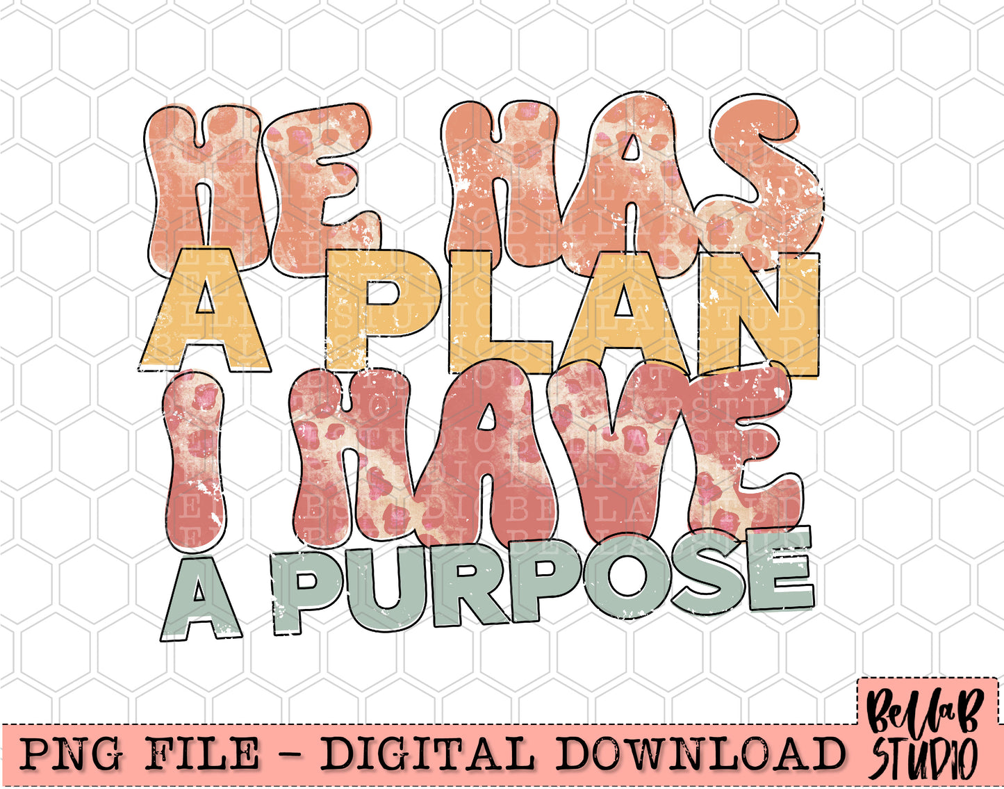 He Has A Plan I Have A Purpose PNG Design
