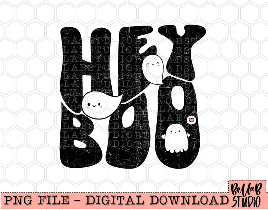 Hey Boo Cute Ghosts PNG Design