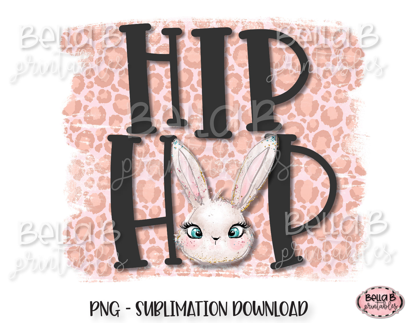 Easter Sublimation Design, Hip Hop, Bunny Ears