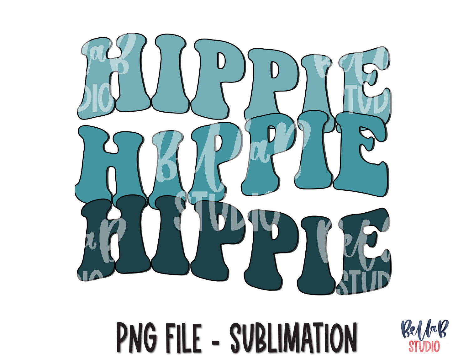 Retro Hippie Sublimation Design