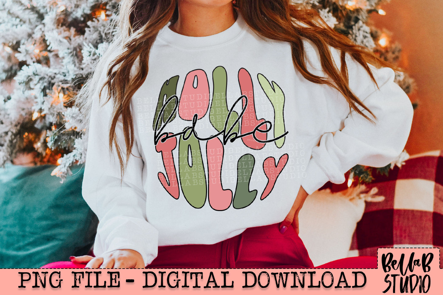 Holly Jolly Babe PNG Design