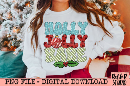 Holly Jolly Babe PNG Design