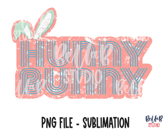 Retro Hunny Bunny Sublimation Design