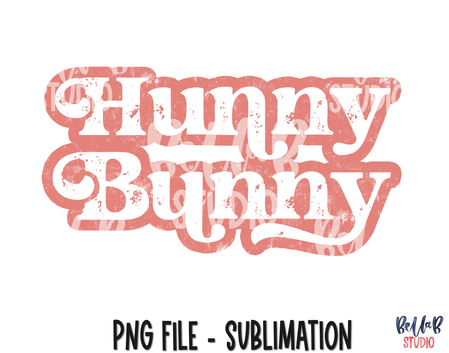 Vintage Hunny Bunny Sublimation Design