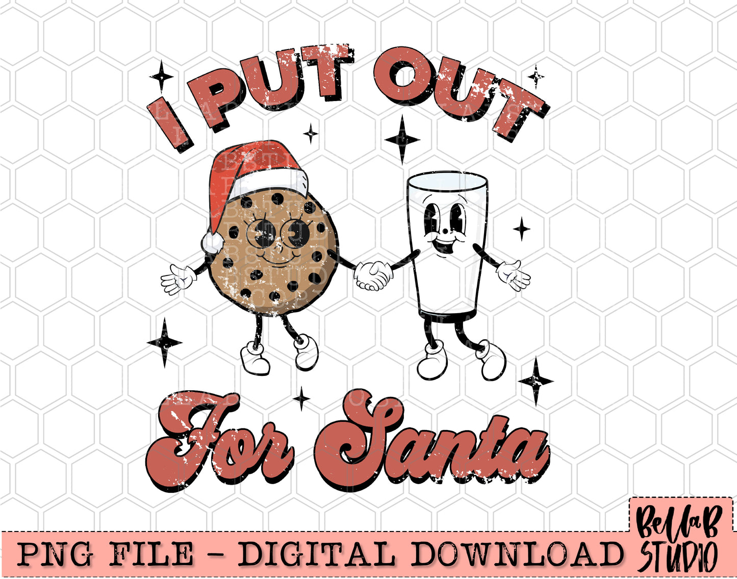 I Put Out For Santa Retro Mascots PNG Design