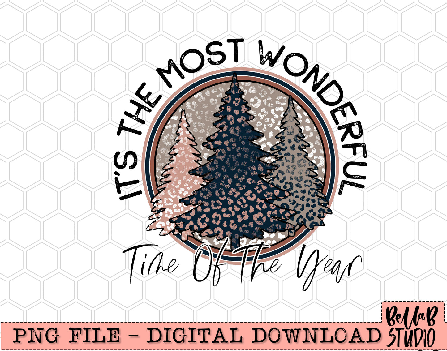 Its The Most Wonderful Time Of The Year Leopard Trees PNG Design