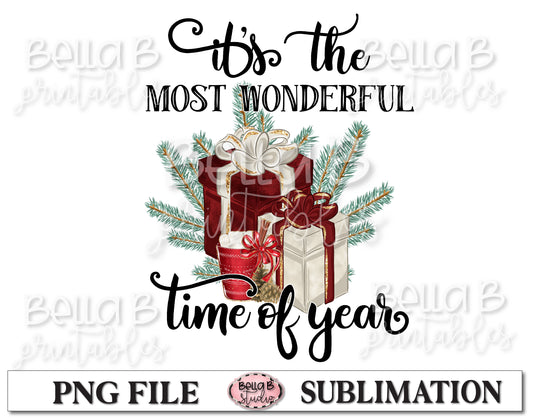 It's The Most Wonderful Time Of Year Sublimation Design