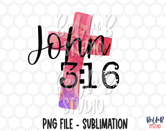 John 3:16 Sublimation Design