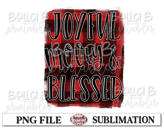 Joyful Merry Blessed Sublimation Design