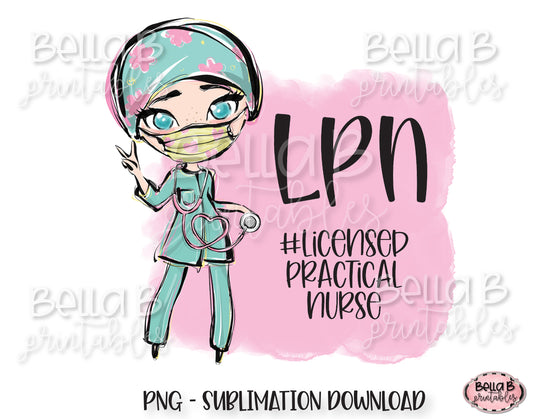 LPN Nurse Sublimation Design