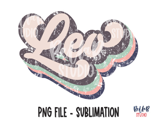 Retro Leo Sublimation Design