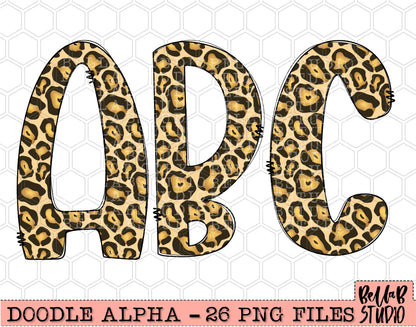 Leopard Doodle Alpha Set