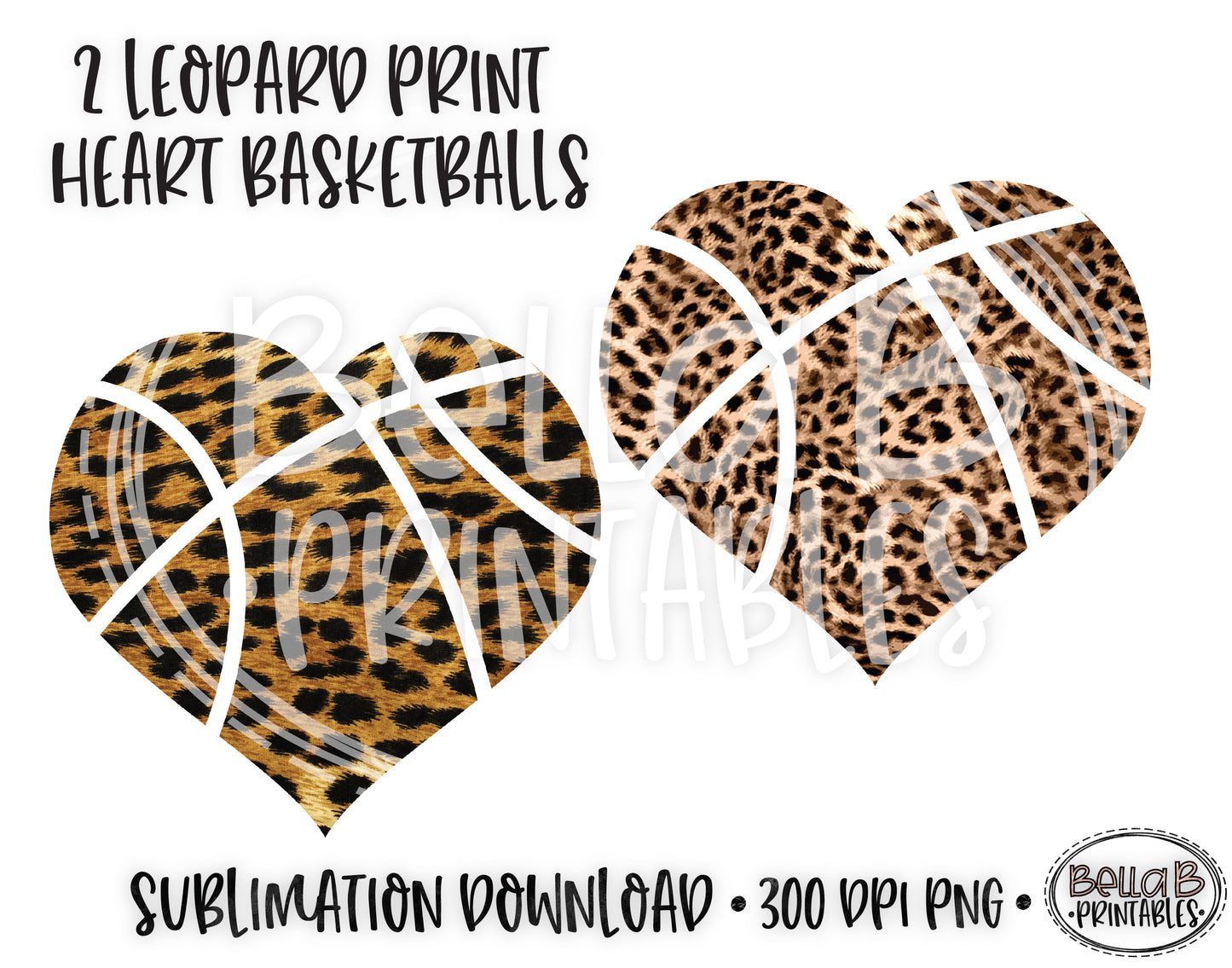 Leopard Print Basketball Sublimation Elements