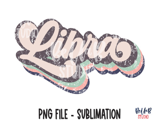 Retro Libra Sublimation Design