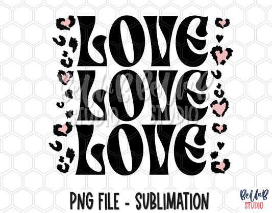 Retro Love Trio PNG Sublimation Design