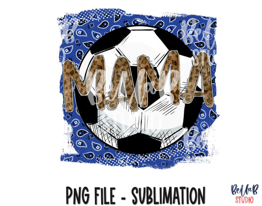 Soccer Mama Blue Sublimation Design