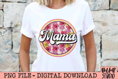 Bright Floral Mama PNG Design