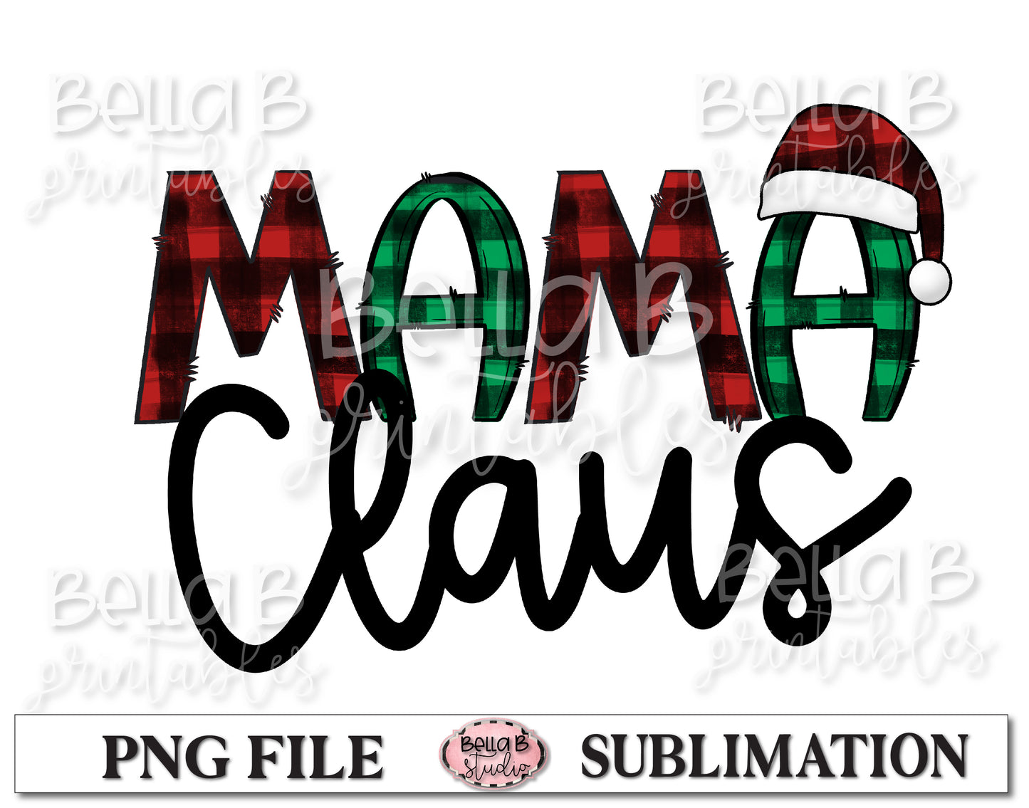 Mama Claus Sublimation Design