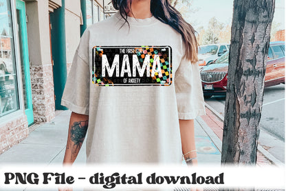 Mama - The First State Of Anxiety Licence Plate PNG Design