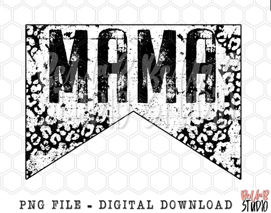 Mama Distressed Leopard PNG Sublimation Design