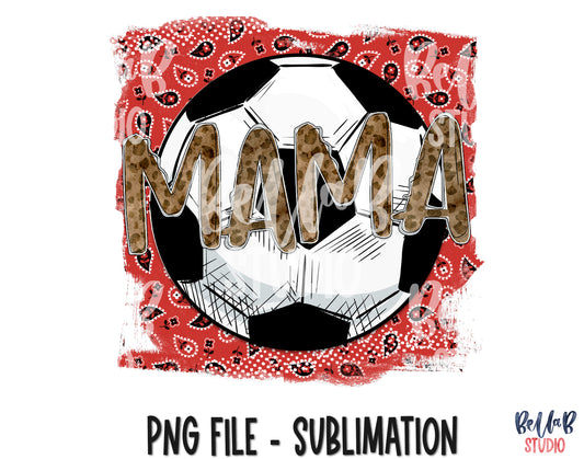 Soccer Mama Red Sublimation Design