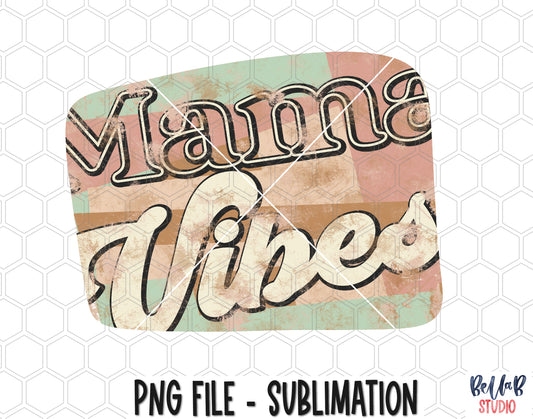 Retro Mama Vibes Sublimation Design