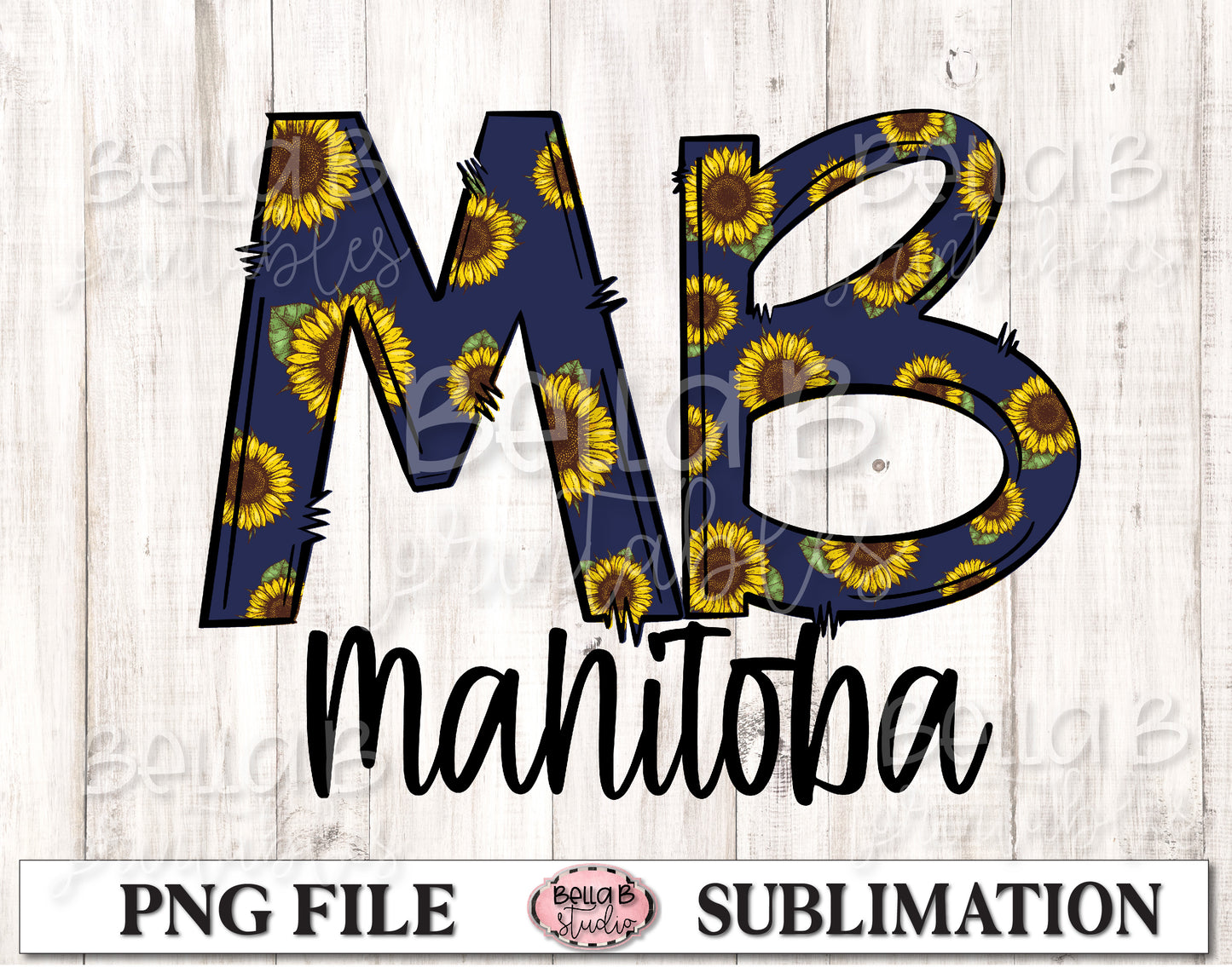 Manitoba Sunflower Sublimation Design