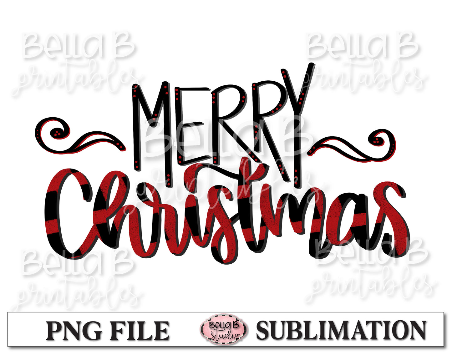 Merry Christmas Sublimation Design