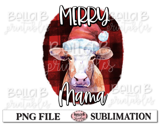 Heifer - Merry Mama Sublimation Design