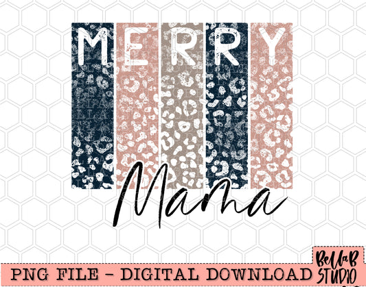 Merry Mama Leopard PNG Design