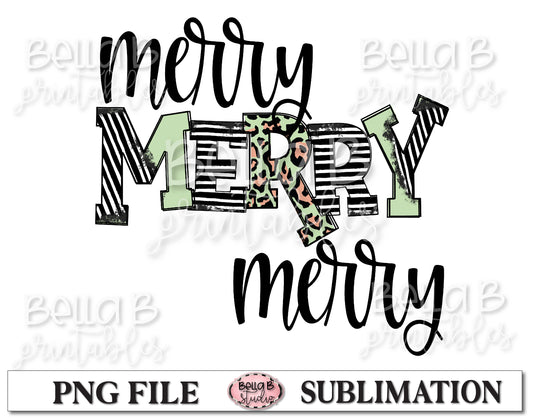 Merry Merry Merry Sublimation Design
