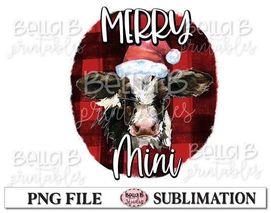 Heifer - Merry Mini Sublimation Design