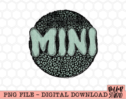 Mini Doodle Green Leopard PNG Design