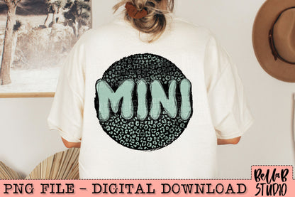 Mini Doodle Green Leopard PNG Design