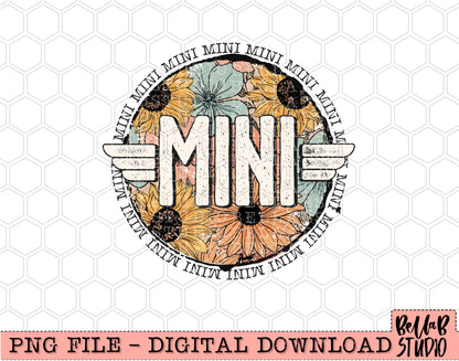 Mini Wings Vintage Floral PNG Design