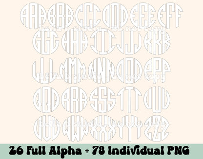 Fillable Blank Monogram Alpha Set - Make Your Own Alpha Set