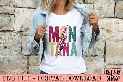 MONTANA Bright Leopard Bolt Sublimation Design